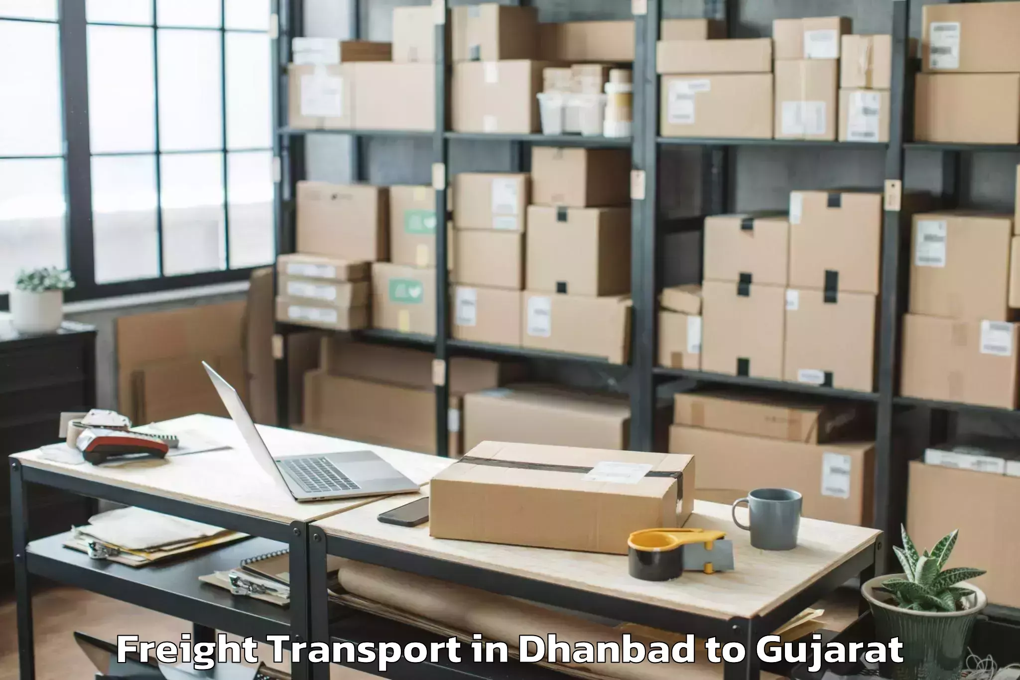 Efficient Dhanbad to Garbada Freight Transport